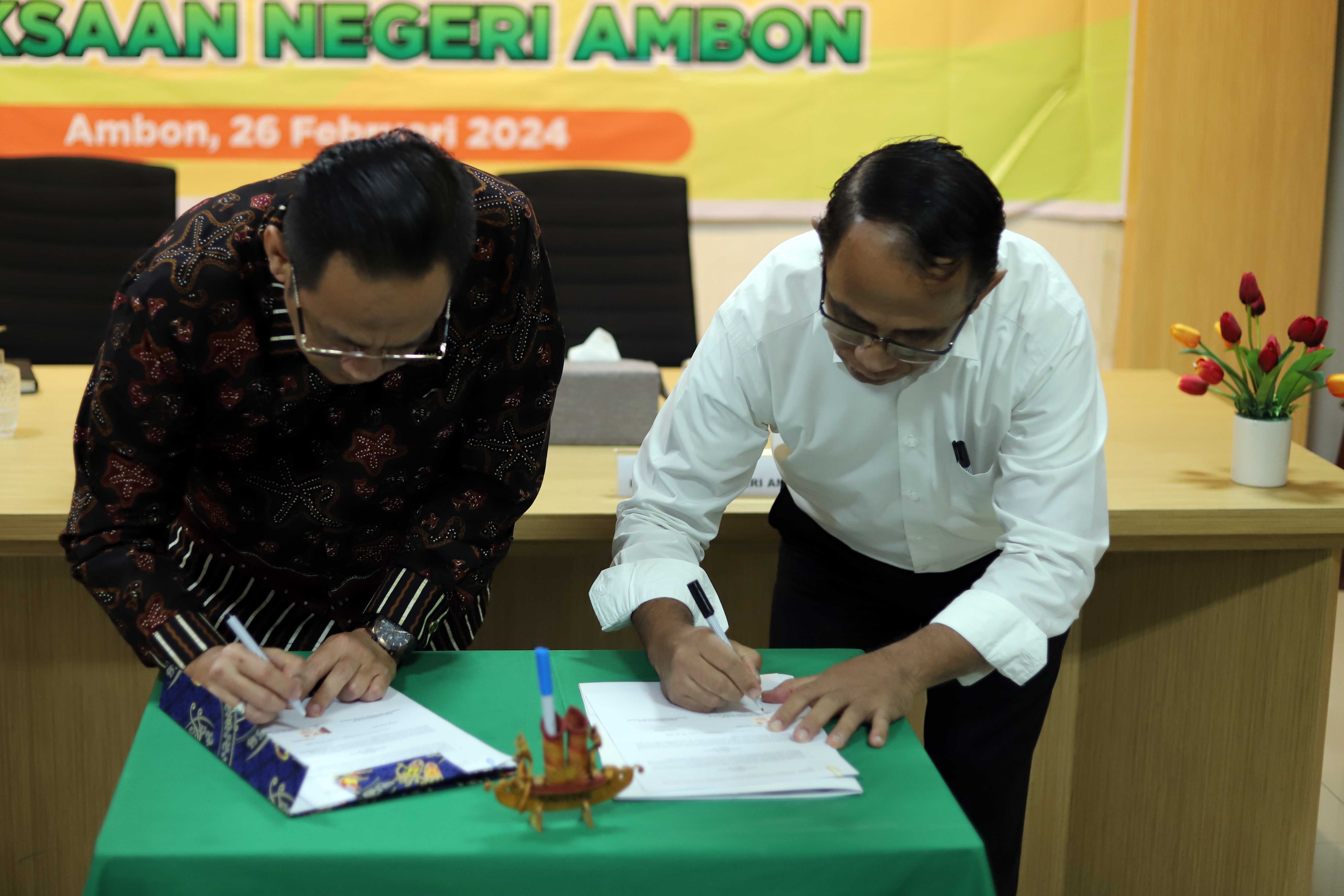 Polnam MoU dengan Kejaksaan Negeri Ambon, Kajari: Perbaiki Tata Kelola, Wujudkan Good Governance