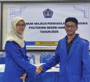 Gabriel Aponno dan Amelia Wardani Terpilih sebagai Ketua Umum dan Sekretaris Umum Majelis Perwakilan Mahasiswa Polnam